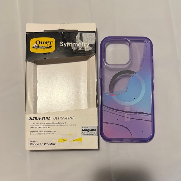 2/$35 OtterBox Apple iPhone 15 Pro Max Symmetry Series Case MagSafe Galactic - Picture 1 of 3